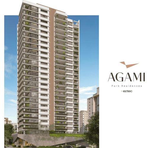 Fachada Agami Park Residences Agami Imagem ilustrativa da fachada de um empreendimento com apartamento alto padrão, o Agami Park Residences da Construtora Eztec. Mostrando a imponência da torre .