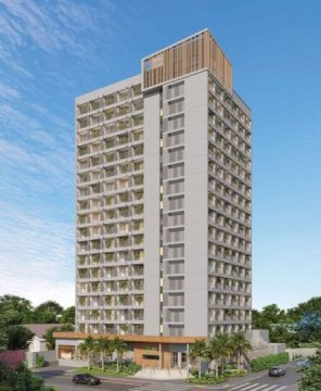 Imagem ilustrativa da torre do Alt Studios da Construtora Eztec